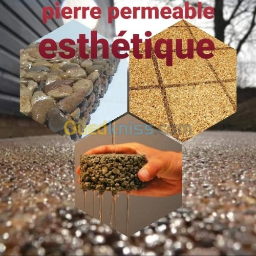 Pierre permeable esthétique 