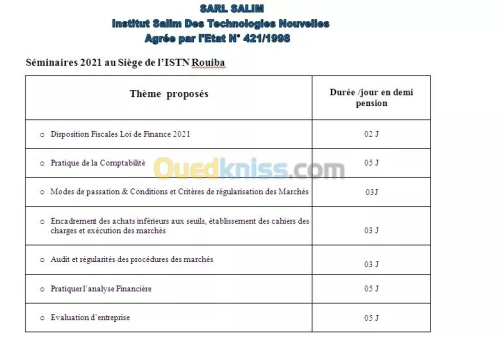 Séminaires 2021