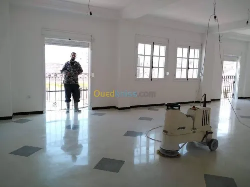 تنظيف وتلميع الأرضيه ponsage lustrage 