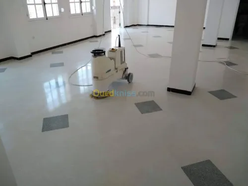 تنظيف وتلميع الأرضيه ponsage lustrage 