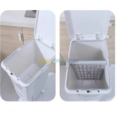 Poubelle 2 Niveaux , 3x1 Pratique Et Polyvalente Pour Votre Cuisine Propre, Organisée