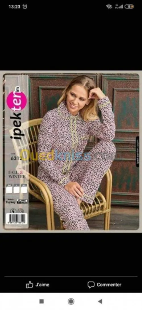 Pyjama ipek la haut game en promotion