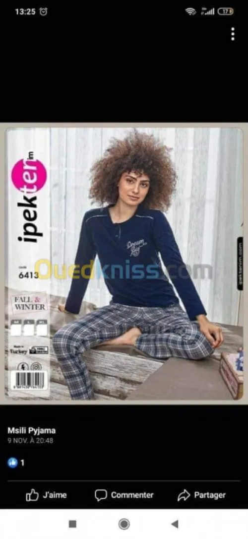 Pyjama ipek la haut game en promotion