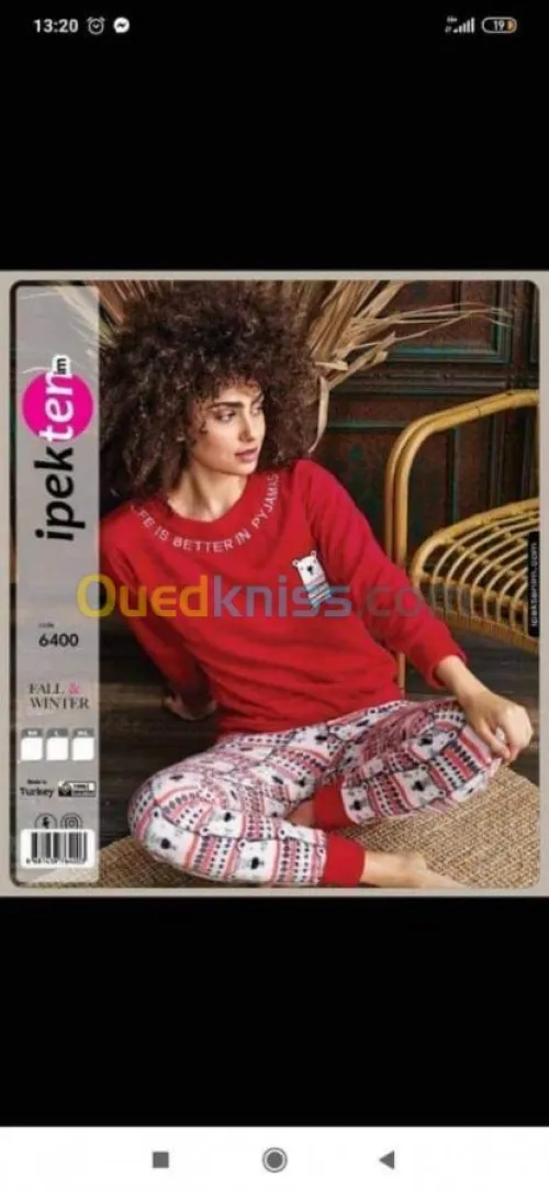 Pyjama ipek la haut game en promotion