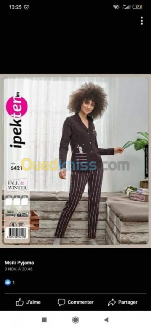 Pyjama ipek la haut game en promotion