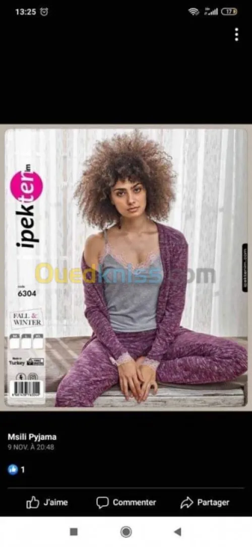 Pyjama ipek la haut game en promotion