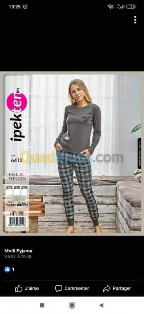Pyjama ipek la haut game en promotion