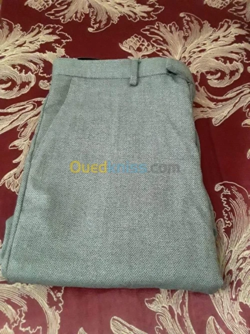 Pantalon lain zara slim pour homme 