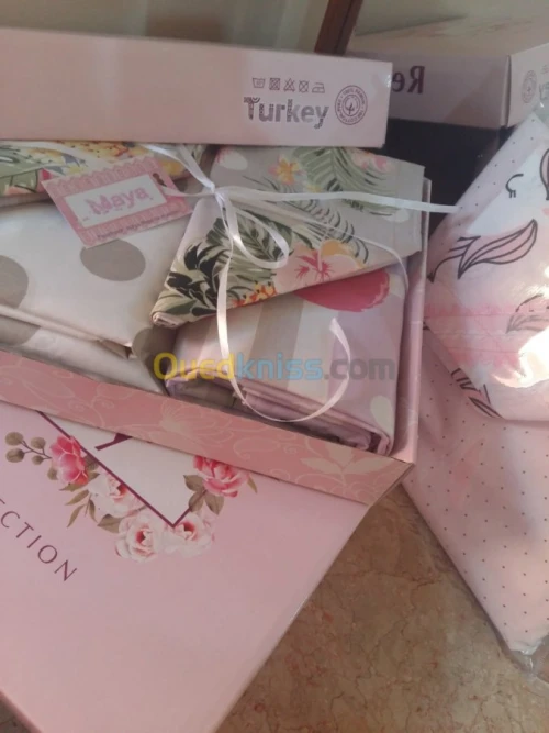 couettes et drap 