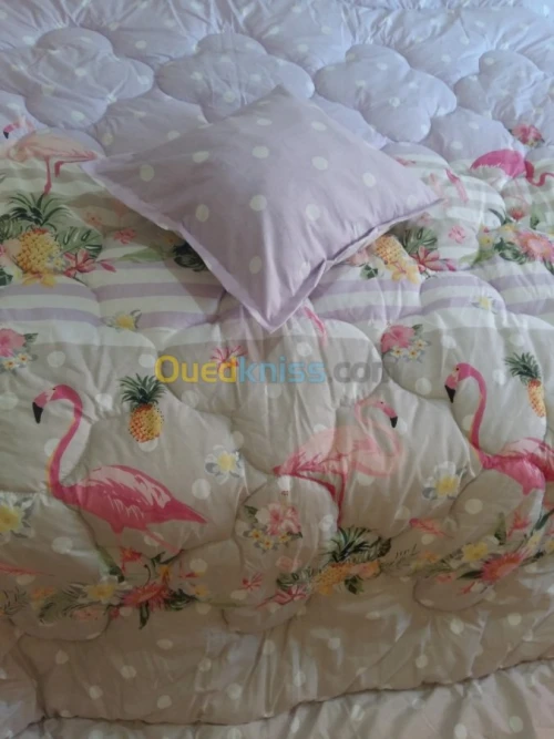 couettes et drap 