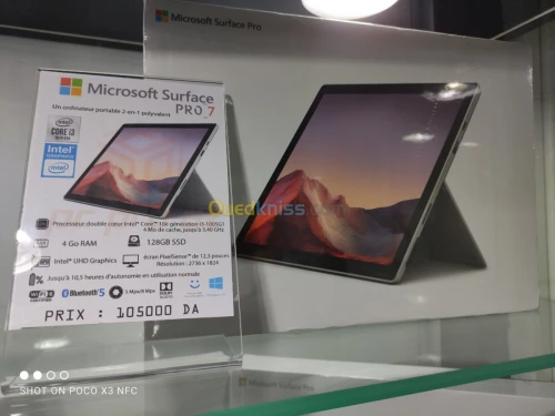 SURFACE PRO 7 i3 10EME/4G/128SSD