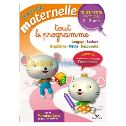 Tout le programme Toute petite section 2-3 ans