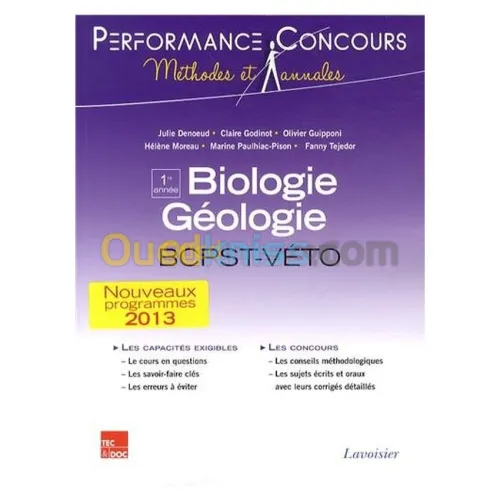 Biologie-Géologie 1re année BCPST-VÉTO (collection Performance Concours)