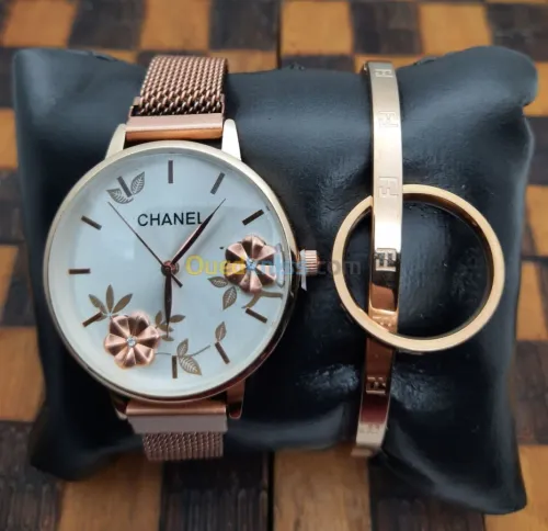 Pack CHANEL (Montre + Bracelet + Bague