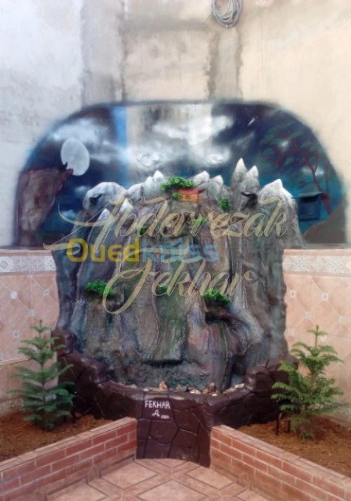 صناعة الشلالات و الديكور 