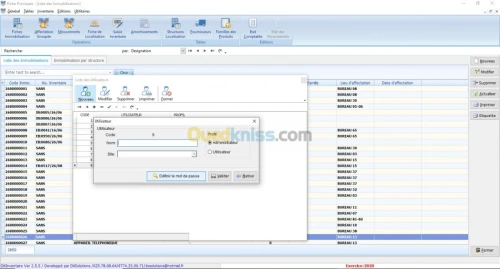 Logiciel d'inventaire