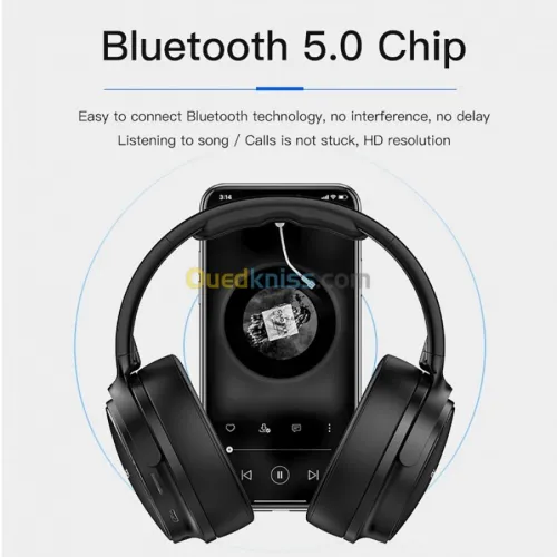 Casque Sans-fil bluetooth 5.0 AWEI A780BL pliable IPX5 étanche Micro SD