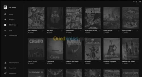 Compte Epic Games GTA5 moddé + 99 Jeux