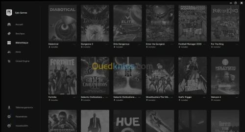 Compte Epic Games GTA5 moddé + 99 Jeux