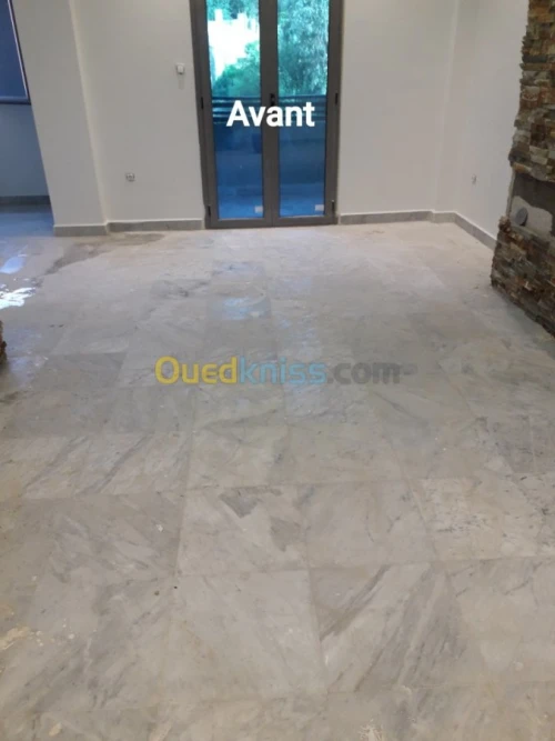 PONÇAGE ET LUSTRAGE DU CARRELAGE 