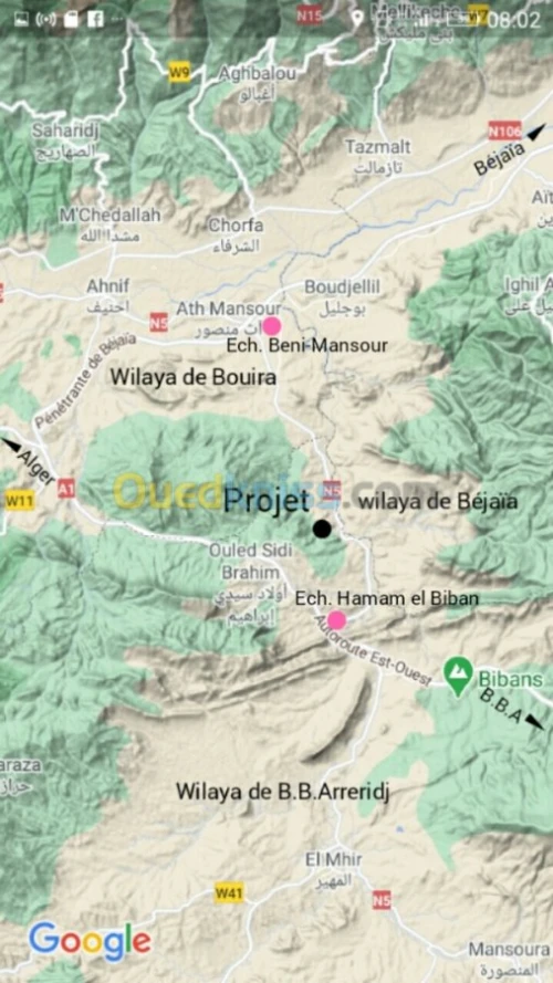 Location Terrain Bordj bou arreridj Ouled sidi brahim