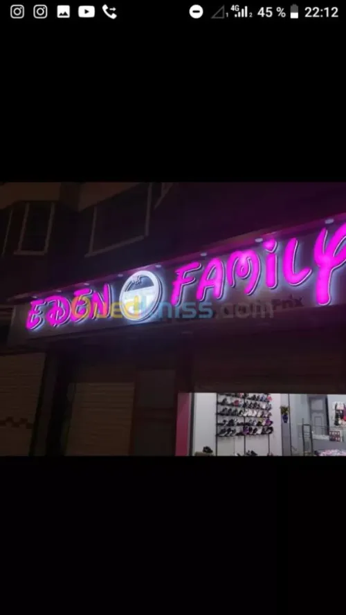 Enseigne lumineuse led.l allucobond
