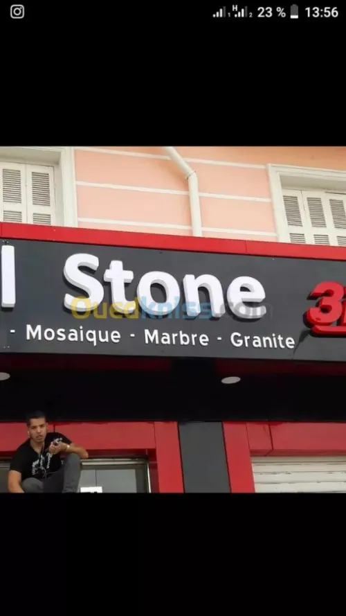Enseigne lumineuse led.l allucobond