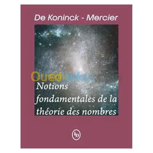 Notions fondamentales de la théorie des nombres
