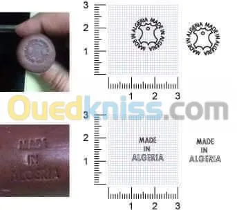 Matrice pour marquage du Cuir