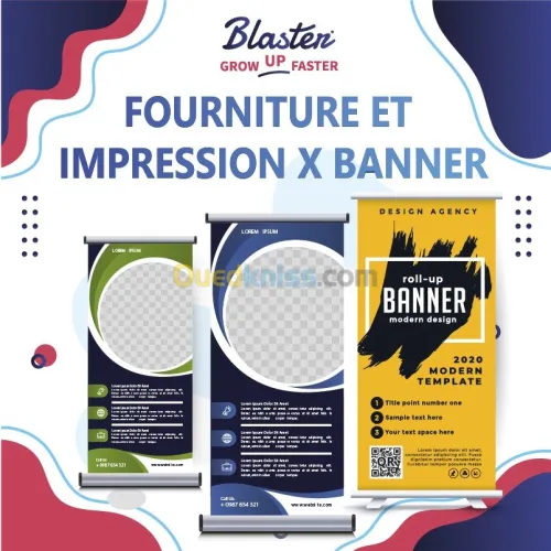 fourniture et impression  x banner 