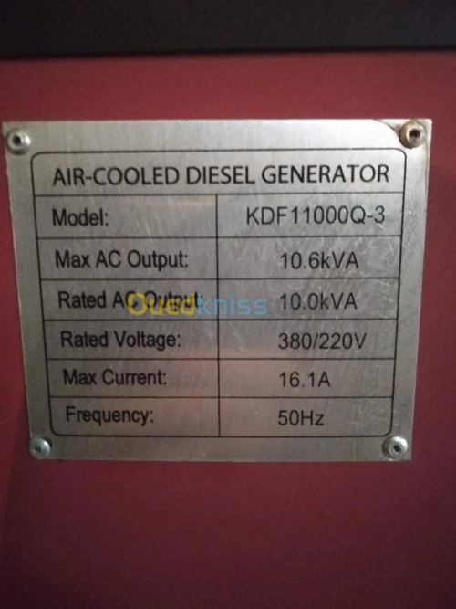 Groupe électrogène Diesel 10  10.6 Kva