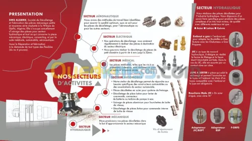 Décolletage & fabrication  pièces 