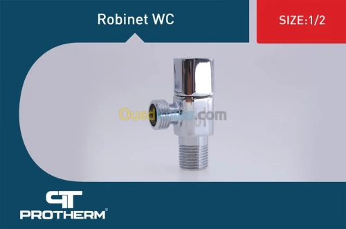 Robinet ablution WC 1/2'' x 1/2''
