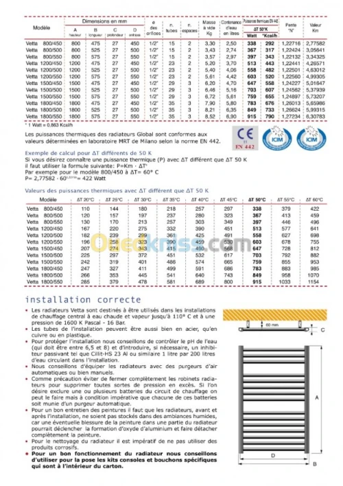Sèche serviette GLOBAL en aluminium