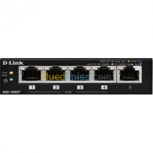Switch 5 ports Gigabit / 4 PoE/PoE+