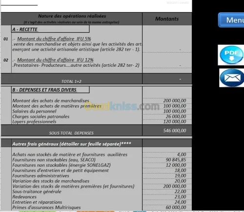 Application IFU FACTURATION CAISSE