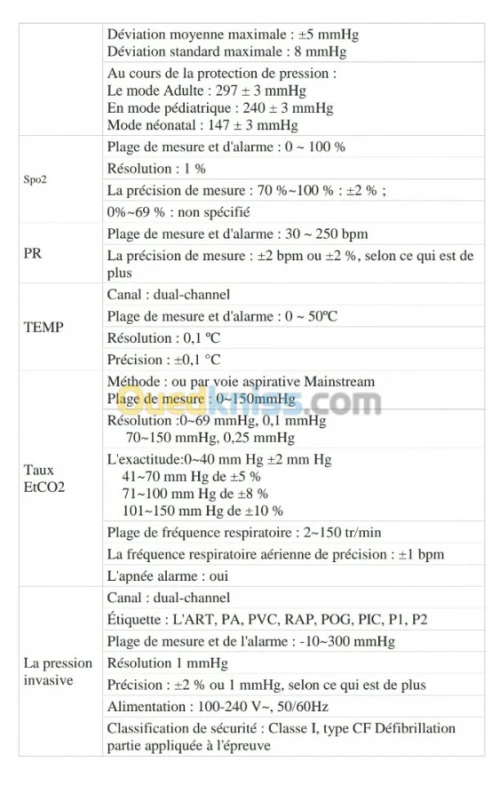 MONITEUR DE SURVEILLANCE CONTEC 