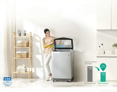promo lave linge LG top 13 kg GRIS
