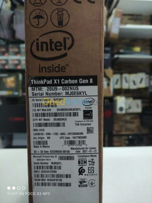X1 Carbon 2021 8th Gen i7/16G/512SSD