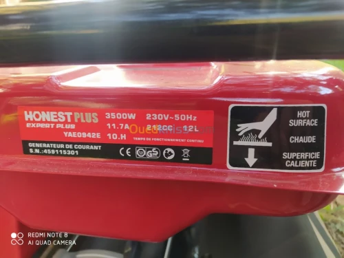 Groupe électrogène HONEST PLUS 3,5 KVA