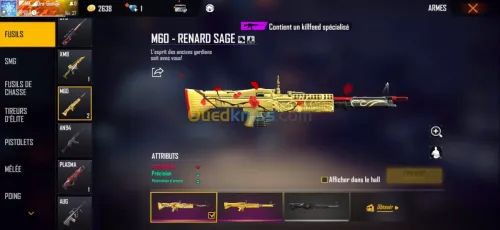 Compte free fire serveur Thaïlande 