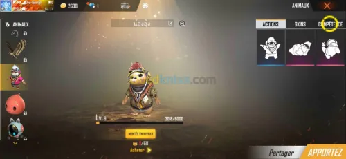 Compte free fire serveur Thaïlande 