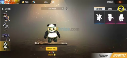 Compte free fire serveur Thaïlande 