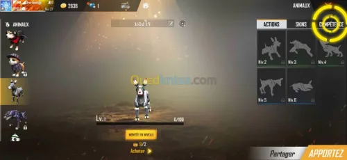 Compte free fire serveur Thaïlande 