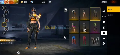Compte free fire serveur Thaïlande 