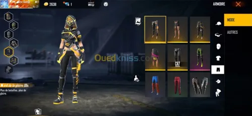 Compte free fire serveur Thaïlande 