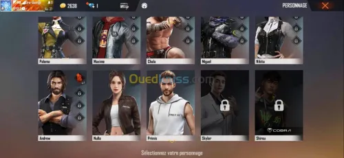 Compte free fire serveur Thaïlande 