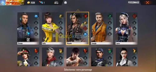 Compte free fire serveur Thaïlande 