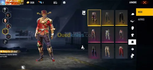 Compte free fire serveur Thaïlande 