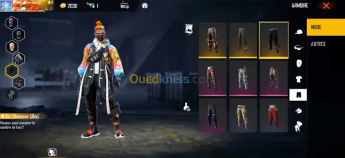 Compte free fire serveur Thaïlande 